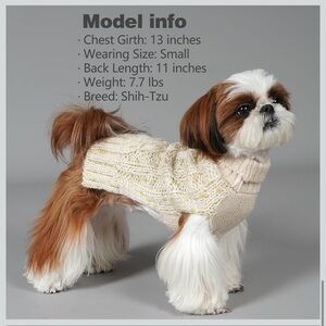 Kyeese Dog Sweater w/ Gold Metallic Yarn - 2XL - Perfect for Medium Sized Dogs